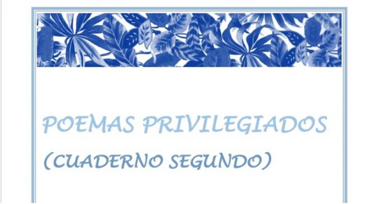 Poemas Privilegiados (Cuaderno Segundo)