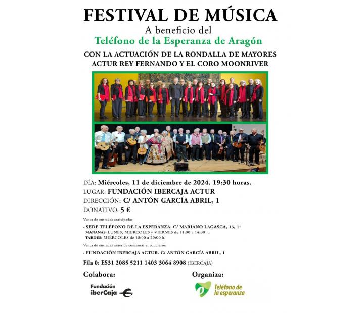 Festival de música a beneficio de Teléfono de la esperanza