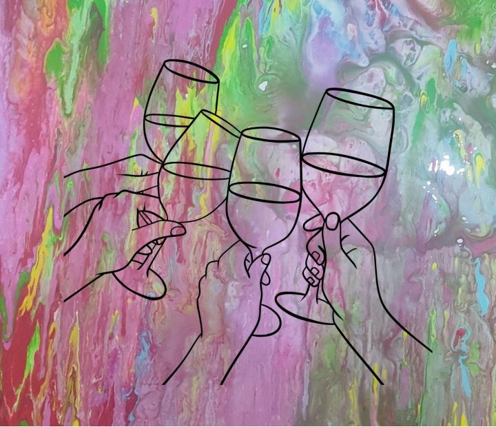 Tarde de pintura: Abstracción y vino