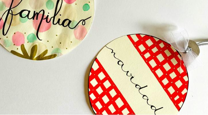 Lettering en Navidad para niñas y niños