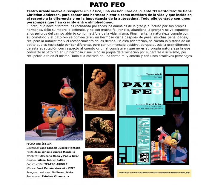 Teatro Arbolé: PATO FEO